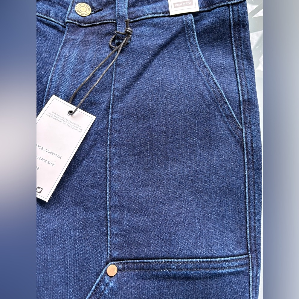Judy Blue Vintage Horizon High Rise Work Wear Utility Straight Fit Jean NWT - Picture 13 of 17